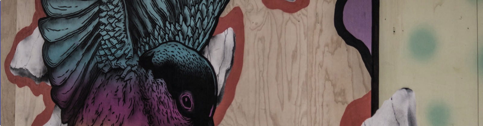 Wood Bird Painting Art